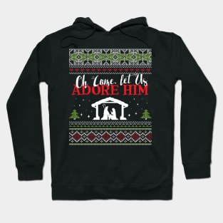 NEW!!! Oh come, let us adore him Ugly Christmas Sweater T-Shirt Hoodie